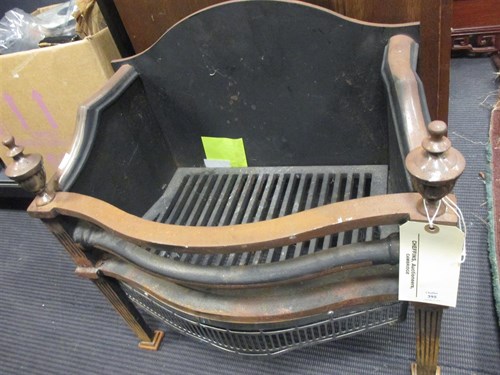 Lot 395 - A George III style cast iron fire grate