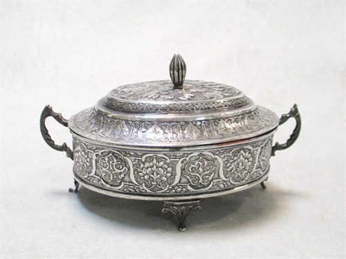 Lot 19 - A Middle Eastern covered casket