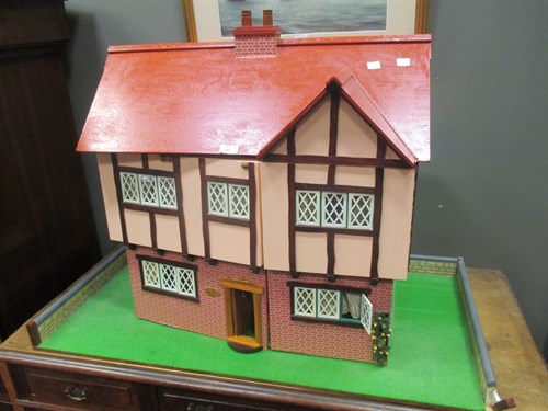 Lot 441 - A 20th century hand-built doll's house and...
