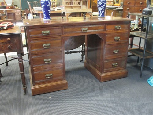 Lot 408 - A late Victorian mahogany writing desk 76 x...