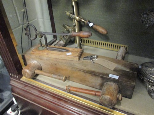 Lot 239 - A bar mounted corkscrew, small patent...