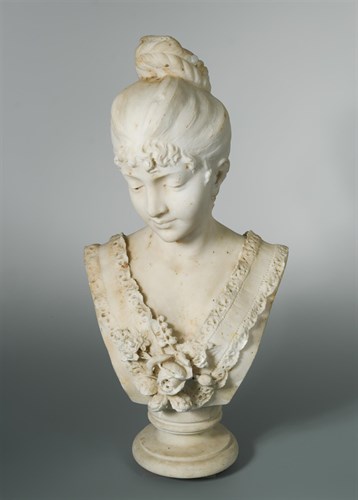 Lot 311 - A 19th century Italian marble bust of a lady