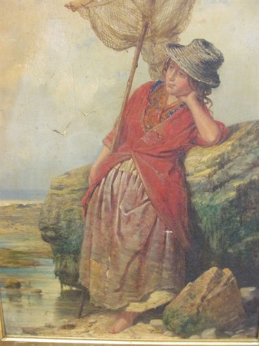 Lot 287 - English School (19th century) A shrimper woman...