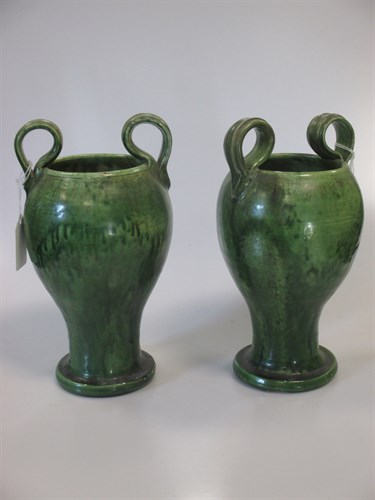 Lot 95 - A pair of late 19th century French green...