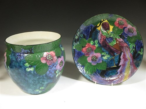 Lot 43 - Thomas Forester & Sons, jardinere and plate,...