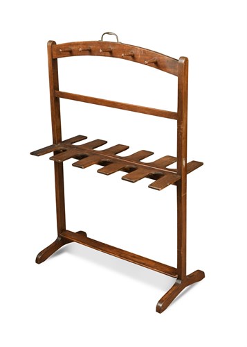Lot 449 - A George IV mahogany boot and whip rack