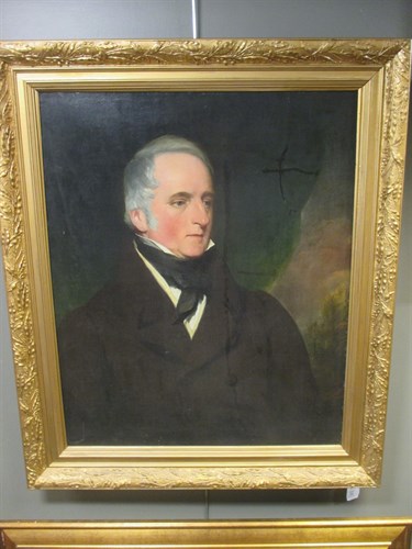 Lot 254 - English School, 19th Century, Portrait of a...