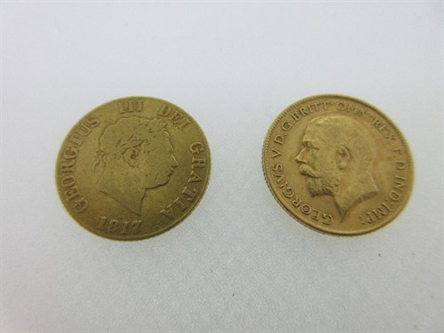 Lot 205 - Two Georgian half sovereigns