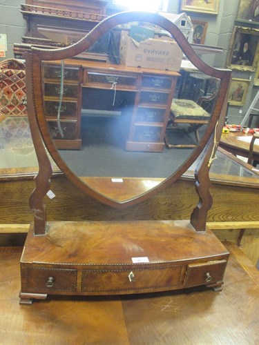Lot 497 - A 20th century mahogany shield back dressing...