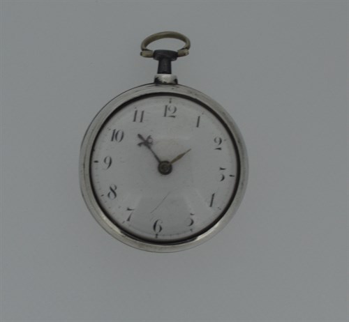 Lot 179 - Charles Hope - A George III silver pair cased pocket watch