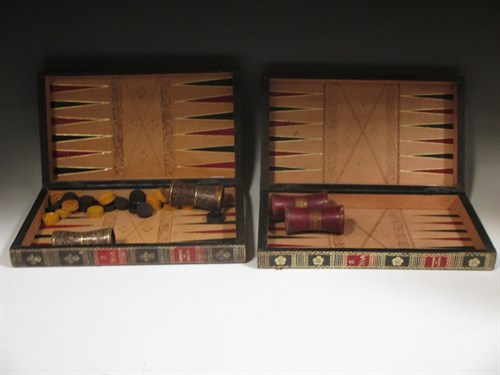 Lot 92 - A pair of folding game boards disguised as books