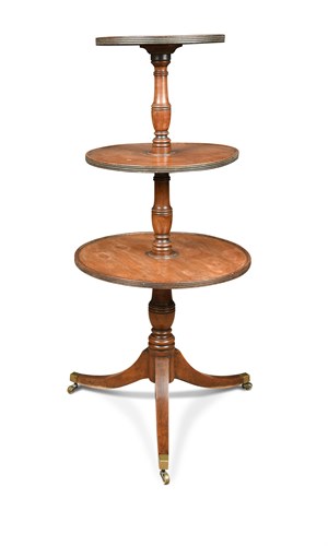 Lot 450 - A Regency mahogany three-tier dumb waiter