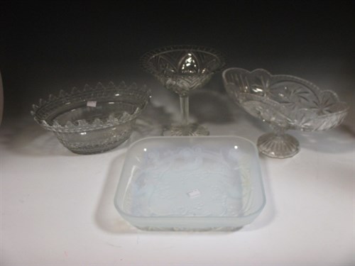 Lot 4 - Julien, France, opalescent glass dish with...