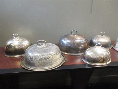 Lot 226 - A quantity of silver plated meat covers