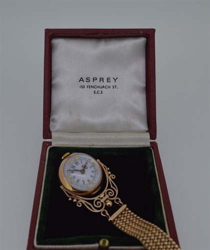 Lot 166 - A skeleton ball pendant watch cased by Asprey