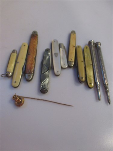 Lot 163 - A collection of nine penknives together with...