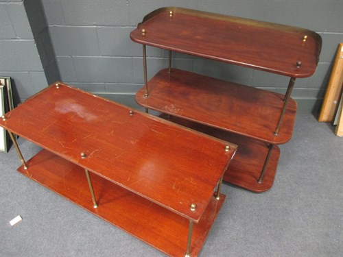 Lot 350 - A 19th century style mahogany three tier...