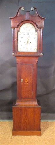 Lot 354 - An early 19th century oak longcase clock with...