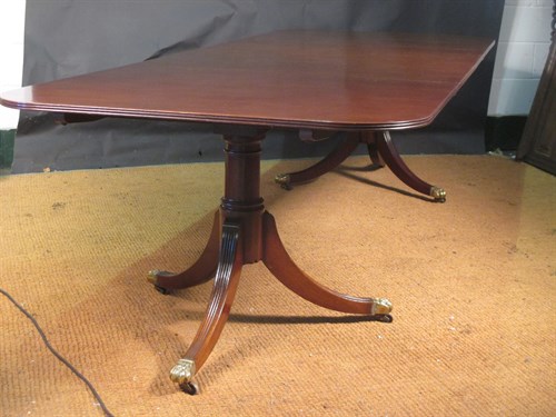 Lot 341 - A George III style mahogany twin pedestal...
