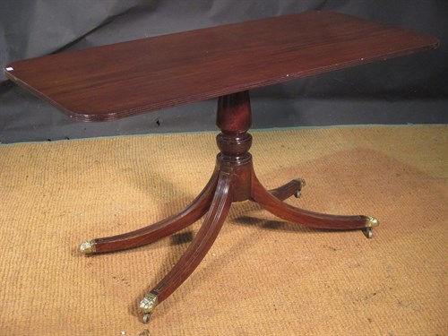 Lot 381 - A George III style narrow mahogany pedestal...