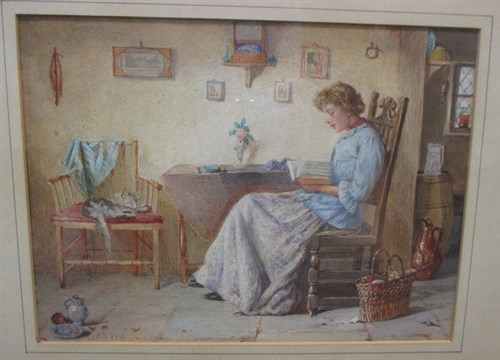 Lot 299 - A.D. Bastin (Active, 1871 - 1900) 'Interior...