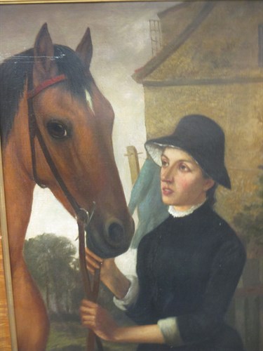 Lot 281 - Continental School (19th century) A young girl...