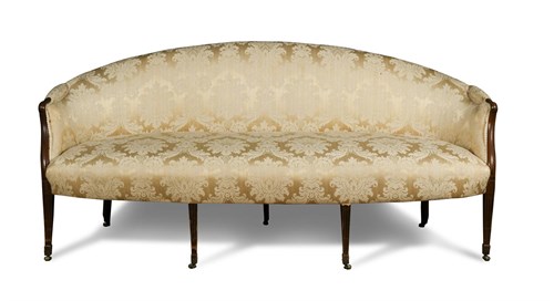 Lot 412 - A George III mahogany sofa