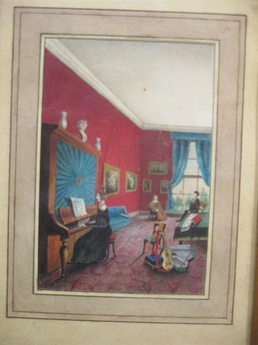 Lot 274 - English School (19th century) An interior...