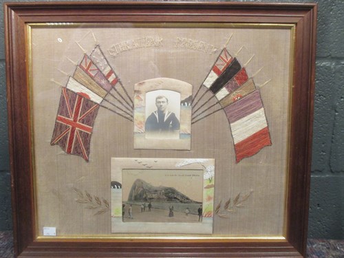 Lot 277 - A 19th century embroided 'Coat of Arms',...