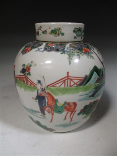 Lot 15 - A 19th century Chinese famille verte ginger...