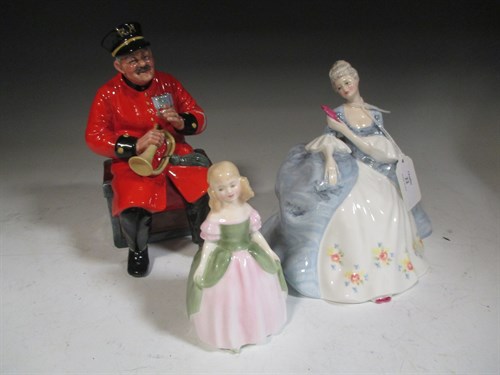 Lot 22 - A group of Royal Doulton figurines to include '...