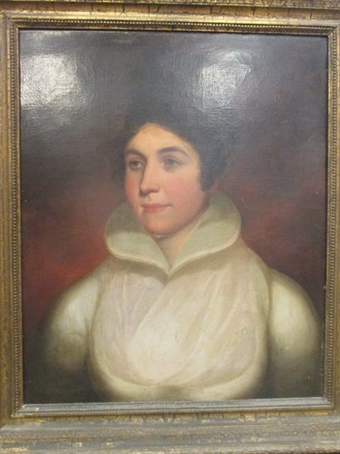 Lot 320 - Portrait of a Regency girl, early 19th Century,...