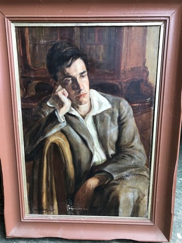 Lot 313 - Krekovik (20th Century), Portrait of a young...