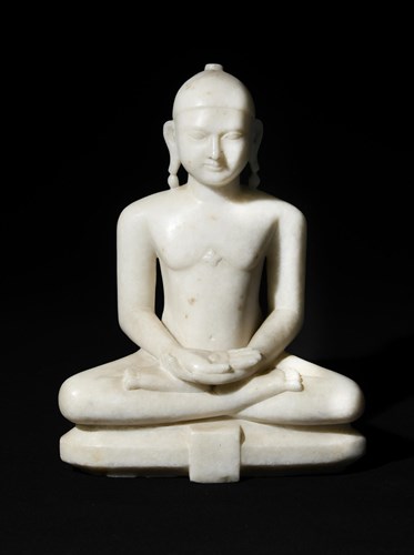 Lot 281 - A 19th century Indian Jain marble Tirthankara figure