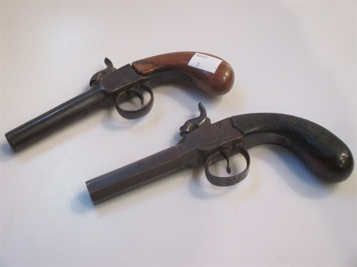Lot 74 - Two percussion pocket pistols