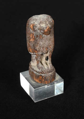 Lot 268 - An Egyptian carved wood figure of a seated baboon