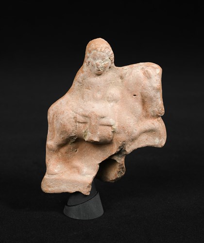 Lot 275 - An Egyptian terracotta horse and rider