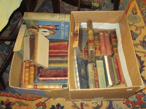 Lot 451 - Two boxes of decorative leather bindings