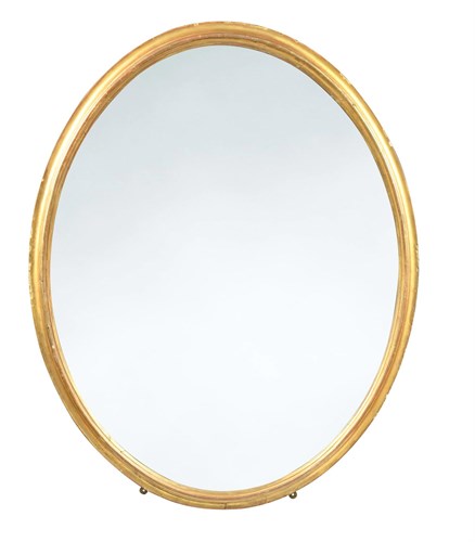 Lot 414 - A large 19th century oval gilt framed wall mirror