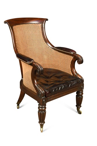 Lot 415 - A Regency mahogany library bergere