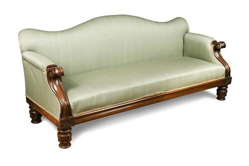 Lot 438 - A Large William IV rosewood framed sofa