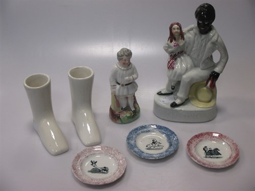 Lot 73 - A group of 19th century pottery comprising...