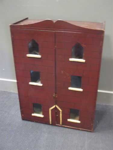 Lot 467 - A late Regency period six room dolls house,...