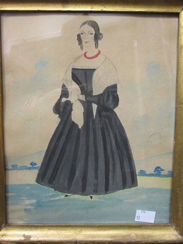Lot 308 - English Primitive School, 19th century: young...