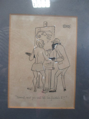 Lot 295 - Nicolas Bentley 'Picasso Drawing' pen...
