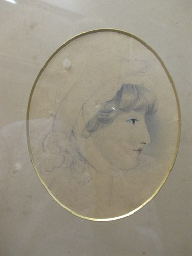 Lot 305 - Manner of Richard Westall RA, oval portrait of...