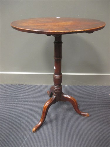 Lot 473 - A George III circular tripod occasional table...