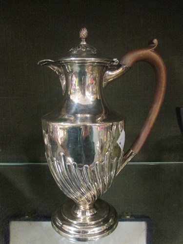 Lot 208 - A silver hot water jug of neoclassical design,...