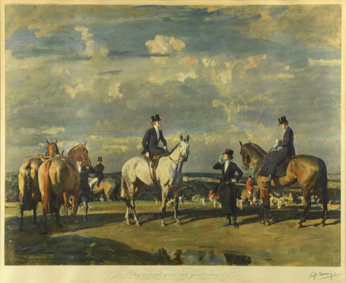 Lot 21 - Sir Alfred Munnings, Why weren't you out...