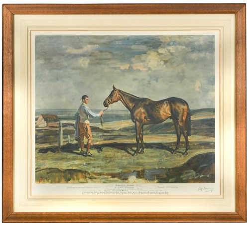 Lot 23 - Sir Alfred Munnings, Brown Jack, signed print,...